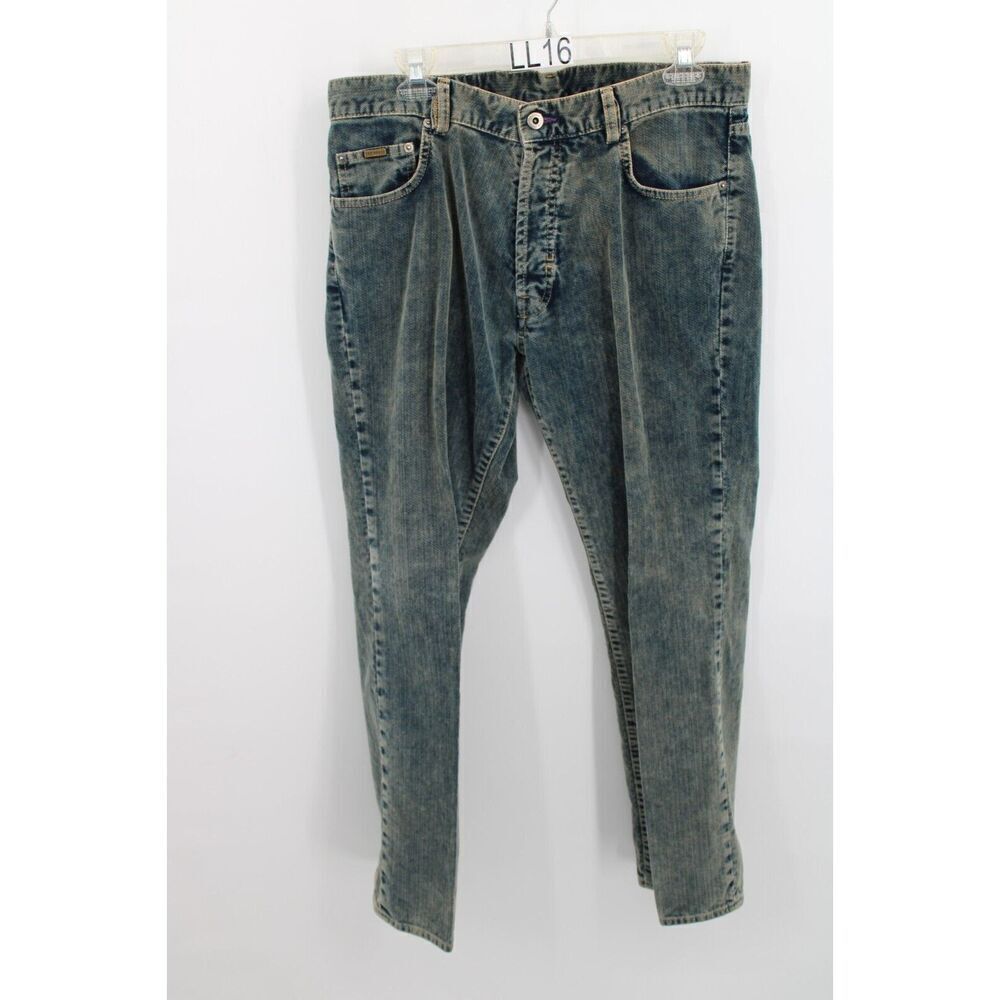 Ted Baker Mens Cotton Dark Washed Button Fly Straight Leg Jeans Blue Size 33